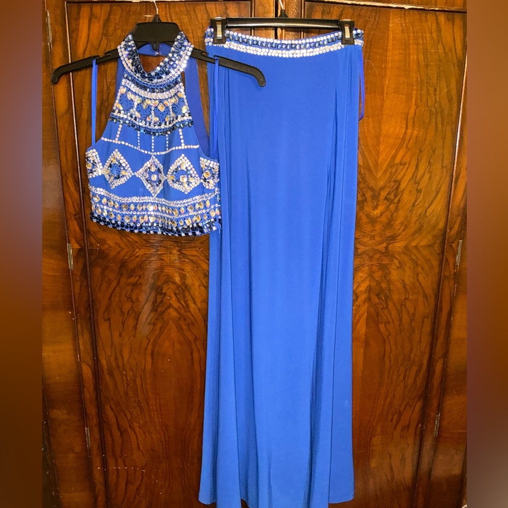 Chicas 2 pc Prom Maxi Skirt & Halter Top Size S - Picture 4 of 16